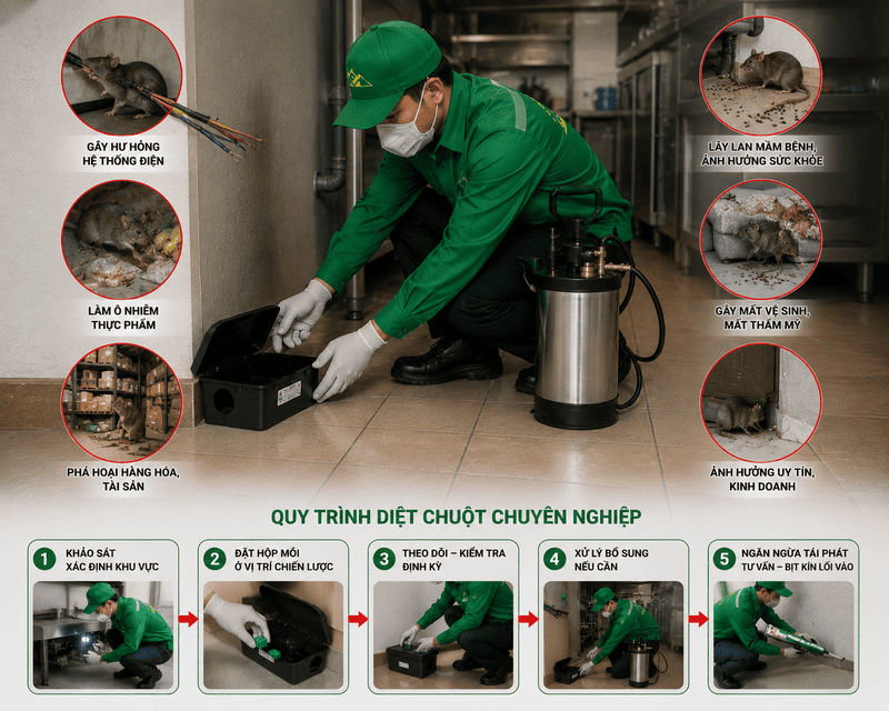 diệt chuột chuyên nghiệp giá rẻ tại Đà Lạt,
