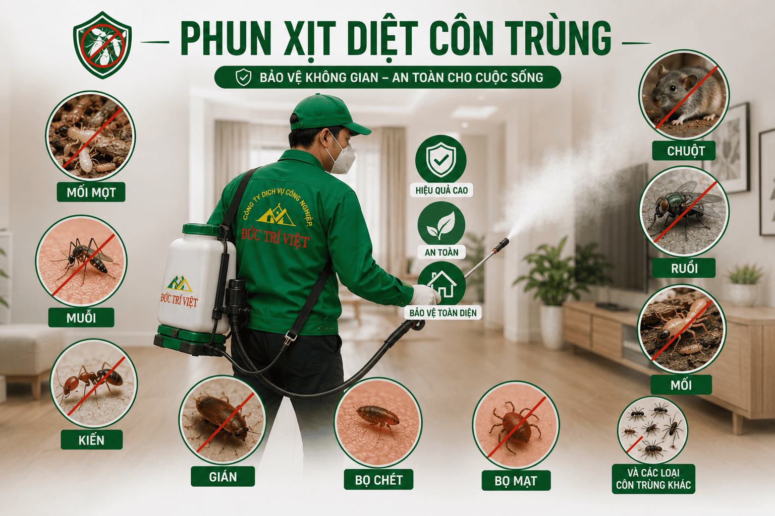 dịch vụ phun xịt diệt côn trùng tại Đà Lạt, Lâm Đồng