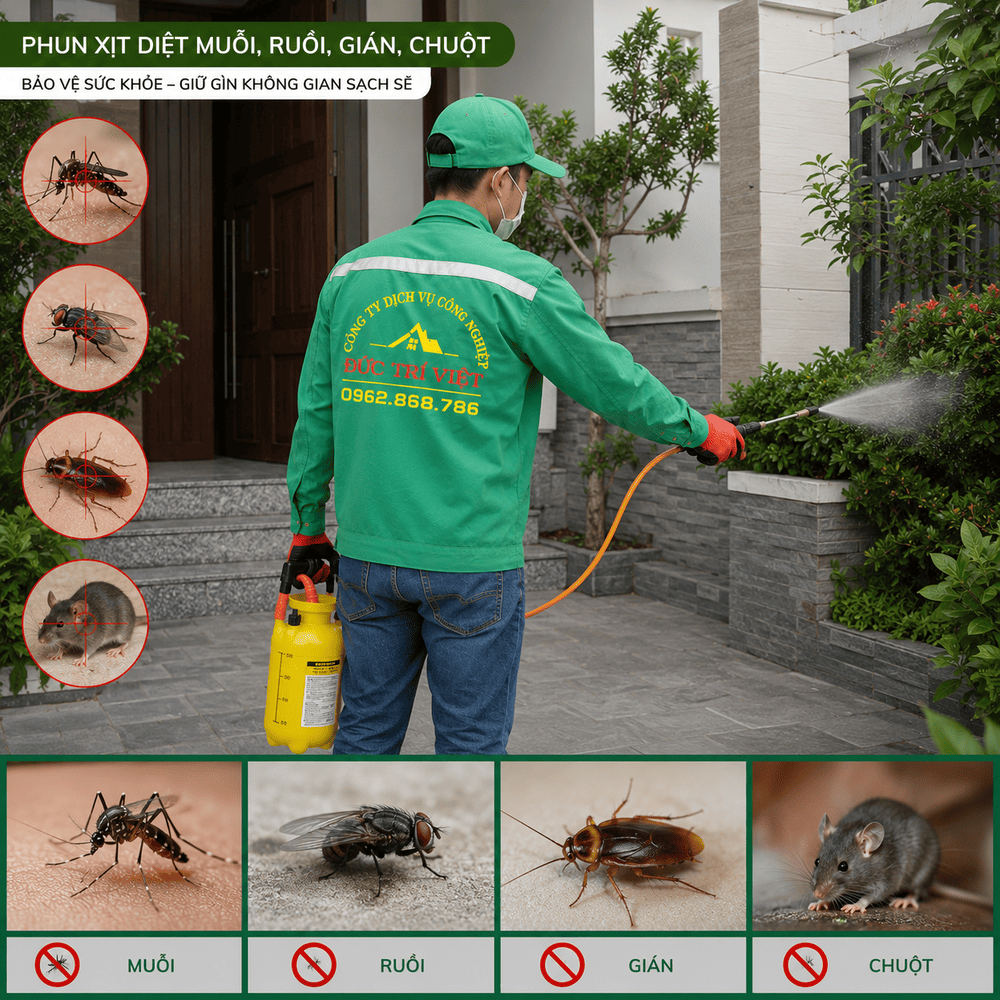 Phun Xịt Diệt Muỗi, Ruồi, Gián, Chuột Chuyên Nghiệp, Giá Rẻ Tại Đơn Dương